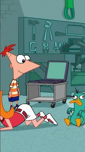 Switching bodies with Perry the Platypus may lead to a smell 😷. PhineasandFerb DisneyXD