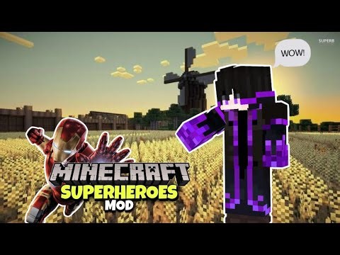 Minecraft, Superheroes 🦸‍♂️ Mod for Java edition 1.8.0 😁