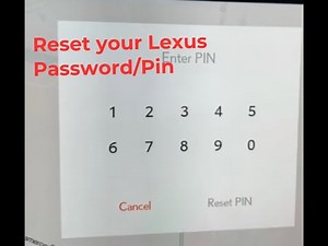 how to reset Lexus interface passcode / Pin