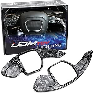 iJDMTOY Forged Caron Fiber Pattern Style Larger Paddle Shifter Extensions Compatible with Audi 2013-2016 A3/S3 A4/S4, 2012-2016 A5/S5, and A6 A7 A8 Q3 Q5, etc