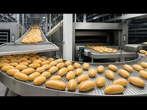 How Bread Is Made In A Factory | Sandwich Bread Loaves Production Process