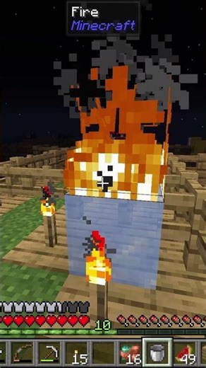 He's Trying to Burn Ice 😭 in Minecraft Horror One Block