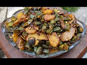 Aloo Bhindi Recipe | Potato & Okra Stir Fry | Aloo Bhindi Fry | Tiffin Recipe | Lunchbox Ideas