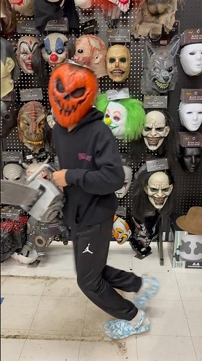 Spirit Halloween Masks… Then He Ran 😱
