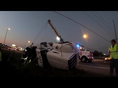 OH SHIFT!!! VERSION 2.0!!! ROLLOVER LOAD OF PIPE!!!