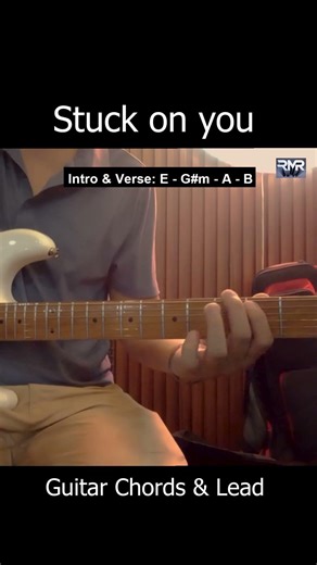 Stuck on you - Lionel Richie | Guitar Chords & Lead Tutorial (Low Key "E Major") #guitarsolo
