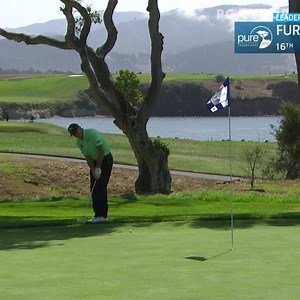 The perfect touch. 🙌 Jim Furyk expertly drains the birdie chip at the PURE Insurance Championship Impacting The First Tee. 🐦 | PGA TOUR Champions