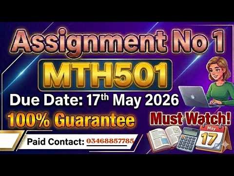 MTH501 assignment No.1 Solution 2026_ mth501 assignment no.1 solution_ \u00100 Correct Guarante#mth501