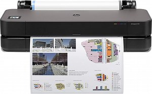 HP DesignJet T250 Großformatdrucker, 24 Zoll, bis zu A1, mobiles Drucken, Wi-Fi, Gigabit Ethernet, Hi-Speed USB 2.0 (5HB06A), Schwarz