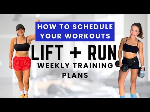 SCHEDULE your WORKOUTS so that you can LIFT and RUN