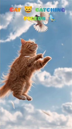 Cat 😺 catching pigeon 🐦 #shorts #cat #animation #viralvideo
