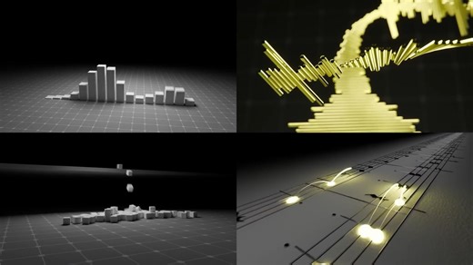 大师课程：Blender音频可视化动画制作大师班  项目文件 中文字幕 Blender Market Audio Visualizer Masterclas