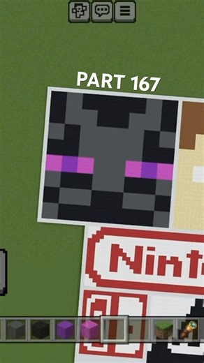 How to draw a 32x32 Ender-Man face in MİNECRAFT? #167 #satisfying #minecraftshorts