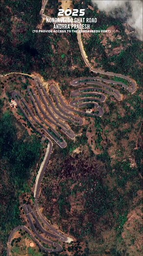 The Kondaveedu Ghat Road 🛣️ project in Andhra Pradesh is a vital infrastructure development connecting Guntur with the historic Kondaveedu Fort. Designed to improve accessibility to this hill fortress, the road winds through scenic ghats, enhancing tourism while easing transportation for locals. Once completed, it will not only boost connectivity but also preserve cultural heritage by opening smoother travel routes to one of Andhra’s iconic landmarks. Source-Google Earth Pro🌏 (Edu.Purpose) #Ko