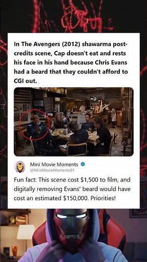 The Avengers 2012 Shawarma Scene Captain America Hides Beard That Couldnt Be CGId