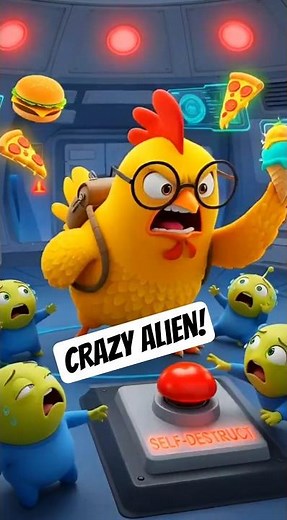 Crazy Chicken Abducted by UFO#alien #chicken #ufoキャッチャー