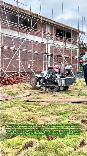 Future of Road Work: Remote-Controlled Tracked Saw Slices Through Concrete