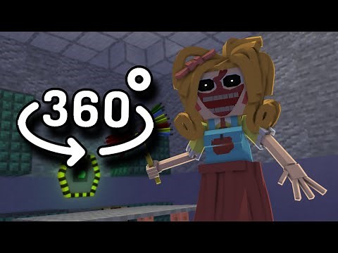 Poppy Playtime Chapter 3 - Minecraft 360° VR Animation (Miss Delight Chase Scene)