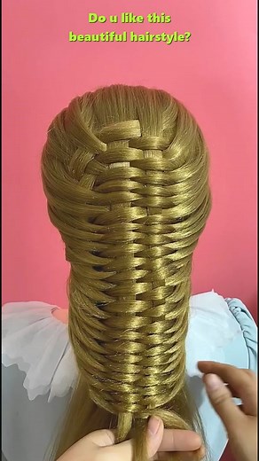 Make a hairstyle slow-motion tutorial. #fyp #foryou #mannequinhead #hairtutorial #easyhairstyles #braidhairstyles #kidhairstyle #hairstyle