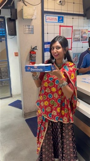 What I eat at Dandiya Event ❤️ | Dominos Offer #shorts #dominos #whatieatinaday
