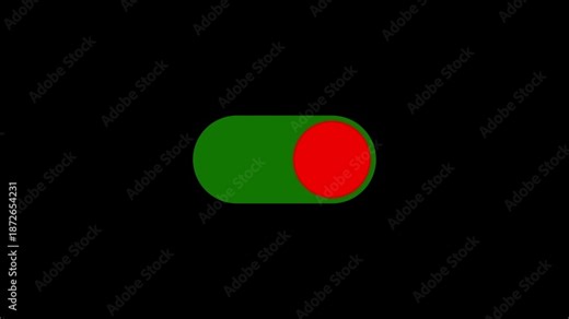 Sliding switch animation showing toggle button interaction between active and inactive states