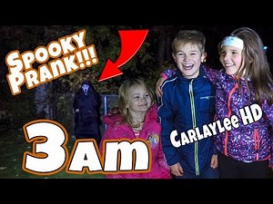 Don't Tell GHOST STORIES at 3am!!! Pranked by Carlaylee HD!!! 3am Campfire!