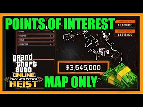 All GTA 5 Cayo Perico Heist Infiltration Locations - Escape Points - And Secondary Targets | DLC