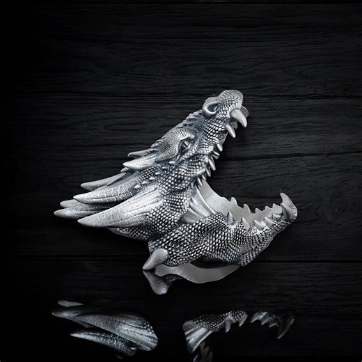 Sterling Silver Dragon Ring, Mythology Ring, Silver Huge Serpent Biker Ring, Gothic Ring, Dragon Jewelry, Boyfriend Gift - Etsy