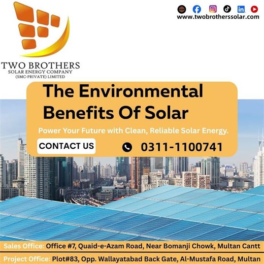 The Environmental Benefits Of Solar - Two Brothers Solar Energy Company