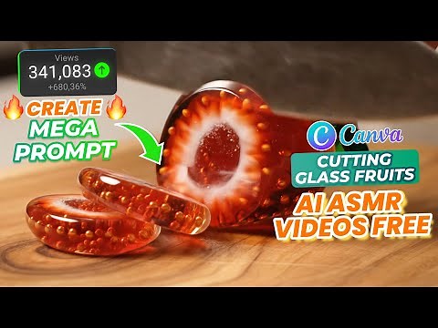 Create AI ASMR MEGA PROMPT – Create Cutting Glass Fruits ASMR Videos Viral with Canva AI Veo 3 Free