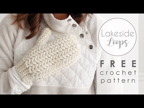 Heath Herringbone Mittens FREE Crochet Pattern Video Tutorial