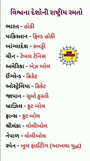 વિશ્વના દેશોની રાષ્ટ્રીય રમતો #games #gk #natinal #viralshort #trand #tranding #gameshow