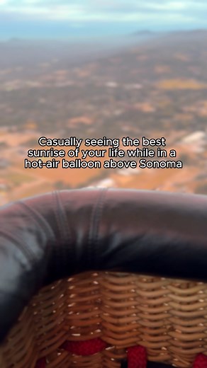Is this the best way to spend an early morning? Take a hot-air balloon ride with Sonoma Ballooning to see the sunrise over Sonoma County, CA. 🎈 Watch the full video on YouTube to plan your perfect day in Sonoma County: https://bit.ly/4i9r22X | Visit California