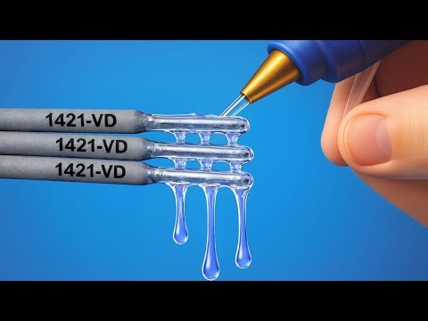 Why didn’t I know this! HOT GLUE + WELDING ELECTRODES and you’ll be surprised by the result!