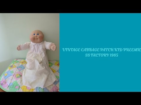 Adult Doll Collector Vintage Cabbage Patch Kid Preemie SS Factory 1985👶