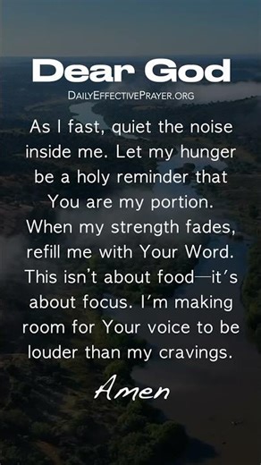 Blessed Morning Prayer On Fasting To Start The Day With God | Let Your Hunger Push You Closer to God