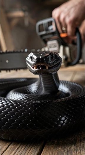 Black Snake Attacks Camera! 🐍😱 | Terrifying 3D Snake Close-Up