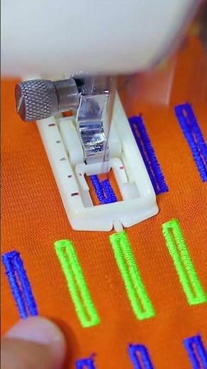 Sewing Buttonholes with Semi Portable Machine #sewing #buttonhole