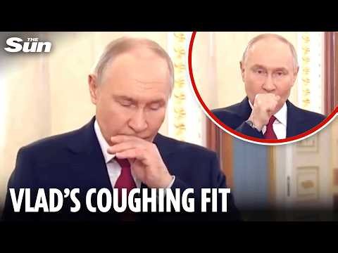 Coughing Putin, 73, struggles to make it through speech as tyrant faces fresh ill-health rumours