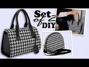 DIY AWESOME SET HANDBAG & PURSE WALLET TUTORIAL CAN SEW EVERYONE EASY
