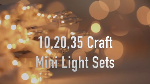 Novelty Lights 8.5 Feet 20 Bulb Blue Mini Light String on White Wire, Non-Connectable Incandescent Fairy Lights for Bottles and Crafts, 4" Bulb Spacing, 24" Lead, Stackable Fused Plug