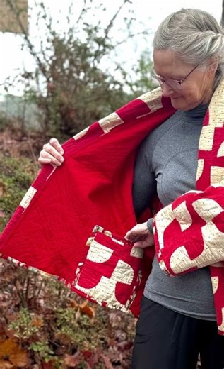 Quilted Jacket Made from an Antique Hand Stitched “Drunkards Path” Patchwork Quilt #quiltcoat