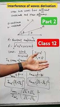 Interference of waves - derivation | Part 2 | wave optics class 12