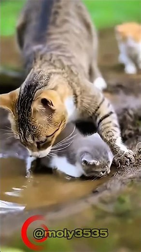 A Mother Moves, Even When She Shouldn’t #kitten #cat #aicats #kucing #shorts