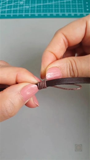 Perfect Waxed Thread Wrap on Leather #leathercraft #leatherbracelet #shortsfeed #shorts #handmade