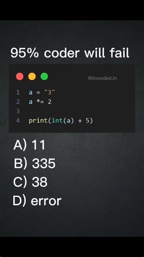 Python | Programming | Tech Skills | Most people will scroll The smart ones will stop and solve it. Which one are you? 😏💻 #Livcoded #python #codinglife #techreels... | Instagram