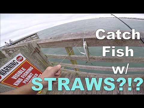 How to Catch Spanish Mackerel with Straws! (Bogue Inlet Pier - Emerald Isle, NC)