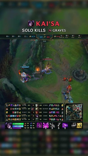 Kai'Sa SOLO KILLS Graves | NA Master Patch 26.12 #shorts