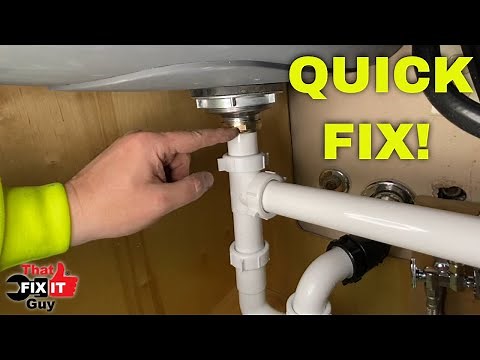 QUICK TIP FOR A KITCHEN SINK DRAIN THAT IS LEAKING!