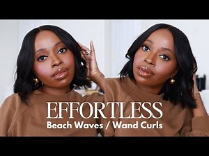 Effortless Beach Wave Curls With Curling Wand | Quick & Easy